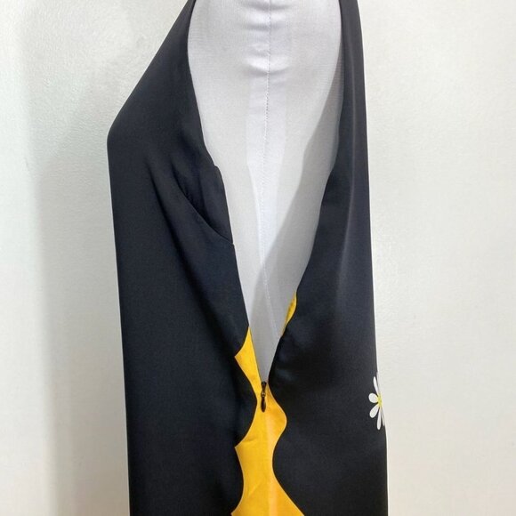 GIULIA ROSITANI 100% SILK WOMEN'S GRAPHIC FACE SLEEVELESS SHIFT DRESS - M - Picture 5 of 10